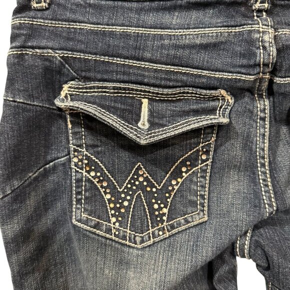Wrangler Womens Medium Wash Bootcut Jeans With Embellished Back Pockets Size 5 - Picture 7 of 11